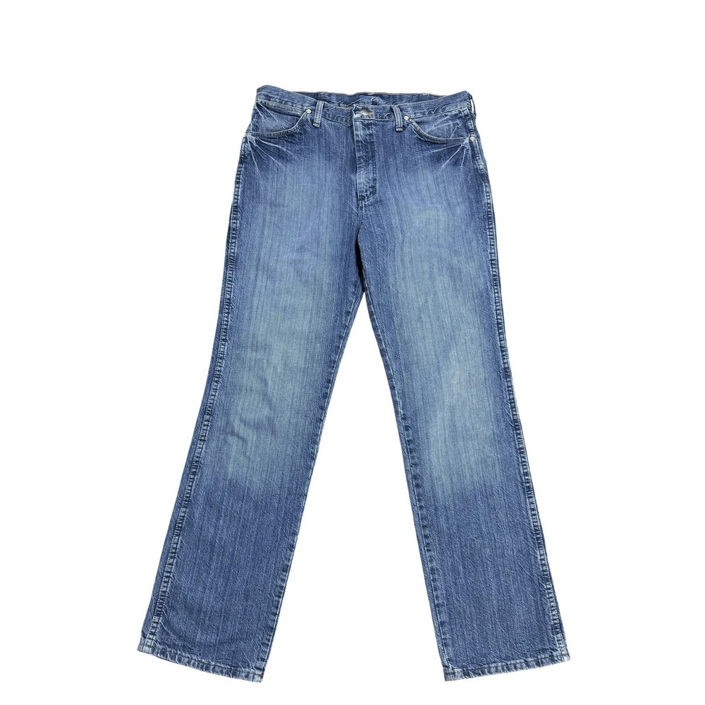Wrangler Silver Edition Jeans Mens 35x32 Blue Denim Regular Fit‎ Straight Leg